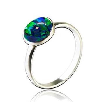 NUBIS® Stříbrný prsten s opálem - velikost 52 - NBP95-OP19-52
