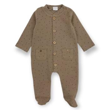 LITTLE Romper suit Dream Big dots khaki