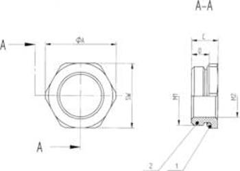 Redukce kabelové průchodky LAPP SKINDICHT MR-M 80X2/63X1,5 HEXAGONAL, 52006563, M63, mosaz, přírodní, 1 ks