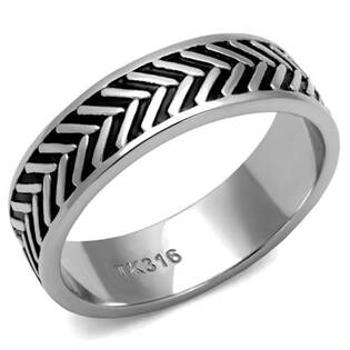 Šperky4U Pánský ocelový prsten - pneumatika - velikost 65 - OPR1472-65