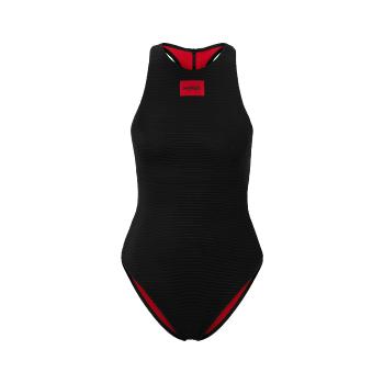 Ribbed Racer-Back Swimsuit With Red Label – S