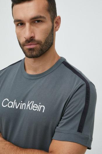 Sportovní tričko Calvin Klein Performance Effect šedá barva, s potiskem