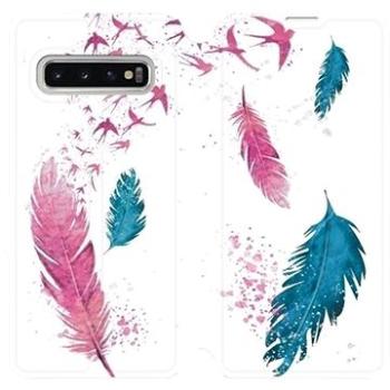 Flipové pouzdro na mobil Samsung Galaxy S10 - MR08S Pírka (5903226811618)