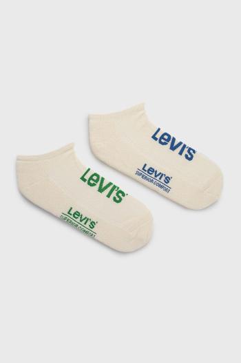 Ponožky Levi's 2-pack béžová barva