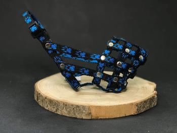 Huč nylonový náhubek pro klasický čumák Barva: Modrá, Obvod čumáku: 18 cm, Délka čumáku: 6 cm