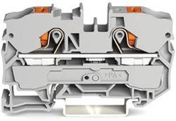 Průchodková svorka WAGO 2210-1201, pružinové připojení , 10 mm, šedá, 25 ks