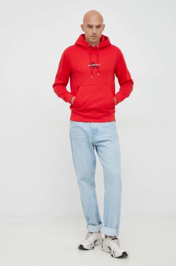 Mikina Calvin Klein Jeans pánská, červená barva, hladká
