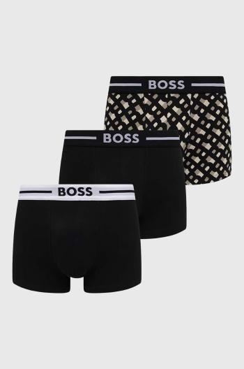 Boxerky BOSS 3-pack pánské, černá barva, 50514951