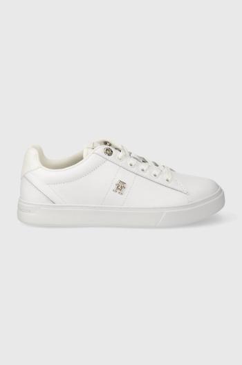 Kožené sneakers boty Tommy Hilfiger ESSENTIAL ELEVATED COURT SNEAKER bílá barva, FW0FW07685