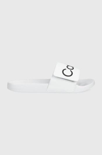 Pantofle Calvin Klein pánské, bílá barva