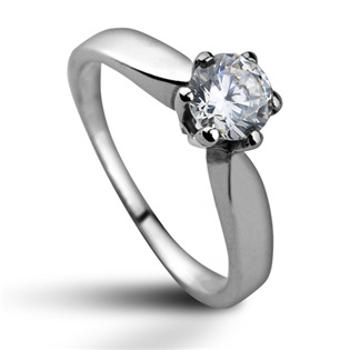 Šperky4U Stříbrný prsten se zirkonem, vel. 51 - velikost 51 - CS2006-51