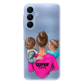 Odolné silikonové pouzdro iSaprio - Super Mama - Boy and Girl - Samsung Galaxy A25 5G