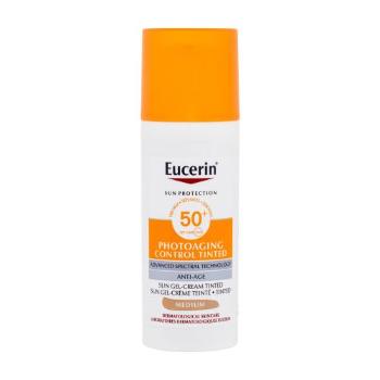 Eucerin Sun Protection Photoaging Control Tinted Gel-Cream SPF50+ 50 ml opalovací přípravek na obličej pro ženy Medium proti vráskám