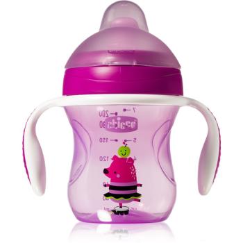 Chicco Training Cup Purple tréninkový hrnek s držadly 6 m+ 200 ml