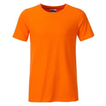 James & Nicholson Klasické chlapecké tričko z biobavlny 8008B - Oranžová | XXL