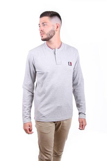 Tommy Hilfiger pánské šedé polo Baseball - S (P9V)