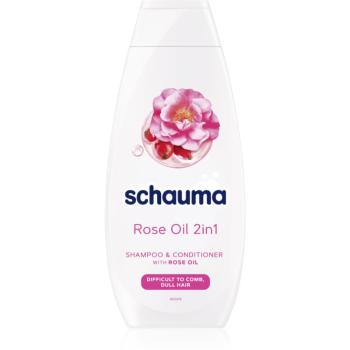 Schwarzkopf Schauma Rose Oil šampon a kondicionér 2 v 1 pro snadné rozčesání vlasů 400 ml