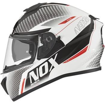 NOX N918 META (bílo-červená) (motonad02550)
