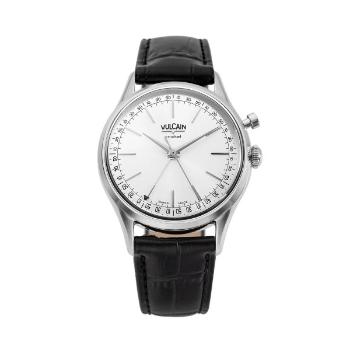 Vulcain Cricket President 36 mm - Silver - Black Alligator