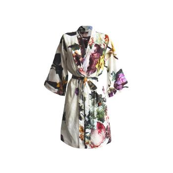 Saténové kimono Fleur – XL