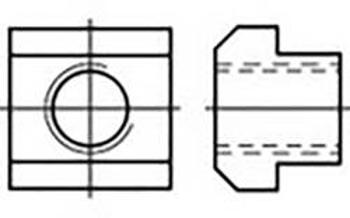 Vložka do T drážky TOOLCRAFT TO-6855234, N/A, M4, ocel, 25 ks