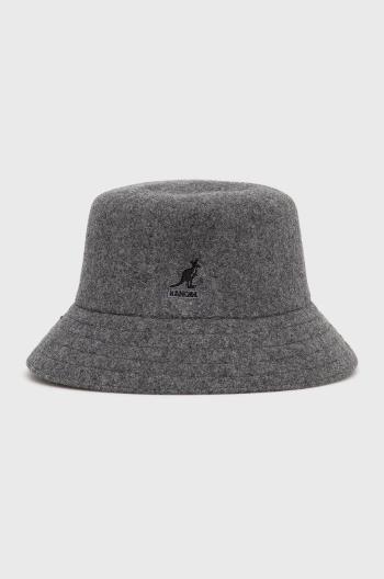 Vlněný klobouk Kangol šedá barva, vlněný
