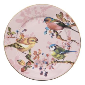 Porcelánový dezertní talířek Bird Rosé - Ø 18*2 cm THBDP