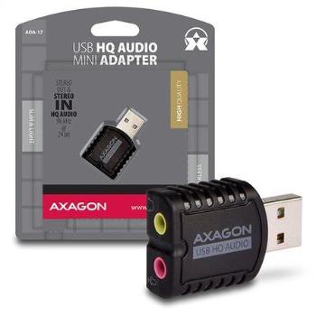AXAGON ADA-17, USB2.0 - stereo HQ audio MINI adapter 24bit 96kHz, ADA-17