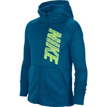 Nike THERMA GFX FZ HOODIE B Chlapecká mikina, tyrkysová, velikost S