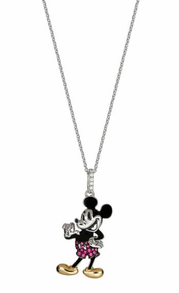 Disney Slušivý stříbrný náhrdelník Mickey Mouse CS00039HZML-P.CS (řetízek, přívěsek)