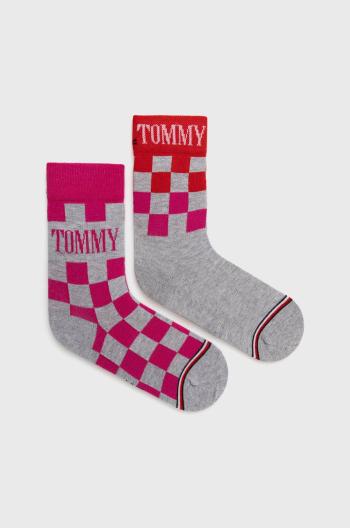 Dětské ponožky Tommy Hilfiger fialová barva