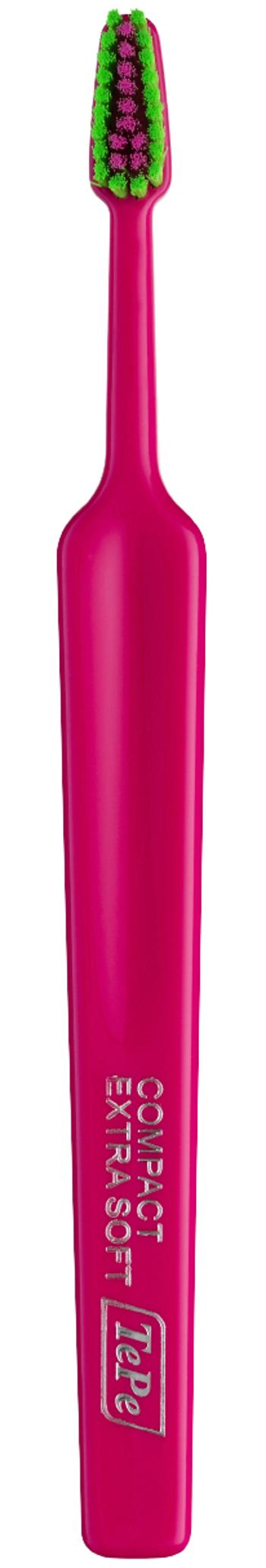 TePe Colour Compact x-soft, zubní kartáček, tmavě růžový