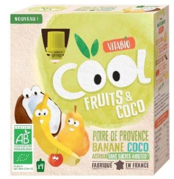Vitabio Ovocné BIO kapsičky Cool Fruits kokos, hruška, banán a acerola 4 x 85 g
