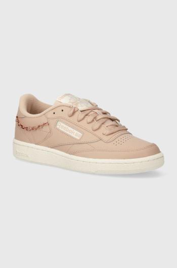 Kožené sneakers boty Reebok Classic Club C 85 růžová barva, 100074236