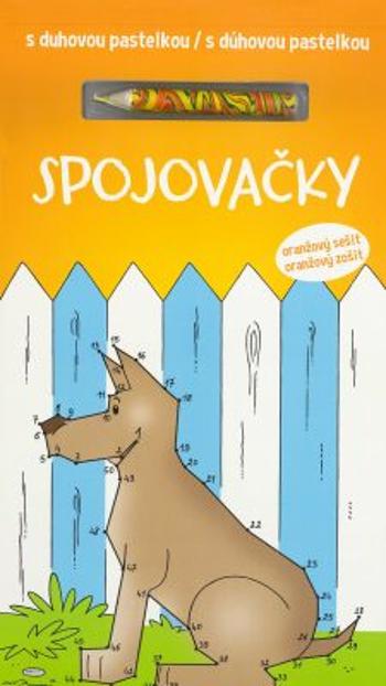 Spojovačky s duhovou pastelkou/ s dúhovou pastelkou - oranžový sešit