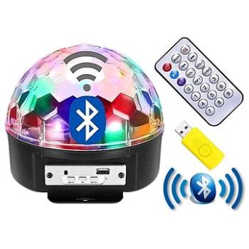 Diskotéková svíticí Bluetooth USB koule + dálkový ovladač (E-197)