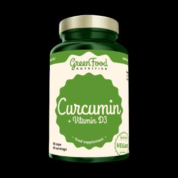 GreenFood Nutrition Curcumin + Vitamin D3 60 kapslí