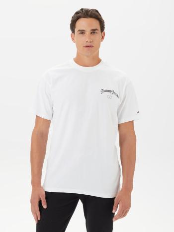 Tommy Jeans pánské bílé tričko - M (YBR)