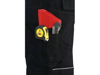 Kalhoty do pasu CXS ORION TEODOR, pánské, černo-červené, vel. 66