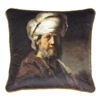 Sametový polštář s mužem v turbanu - 45*45*10cm DCKKSMT