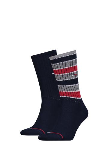 Tmavě modré ponožky Tommy Jeans Stripe Sock - dvojbalení