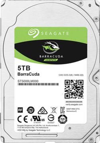 Interní pevný disk 6,35 cm (2,5") Seagate BarraCuda® ST5000LM000, 5 TB, Bulk, SATA III