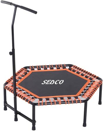 Trampolína SEDCO fitness s madlem HEXAGON 122 cm - 
Oranžová