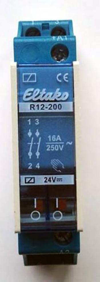 Eltako spínací relé R12 -200 A 24 V DC Eltako R12-200-24V DC, 24 V, 8 A, 2 spínací kontakty