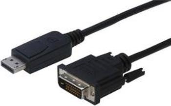 Kabel DVI vidlice ⇔ DisplayPort vidlice, 3 m, černý