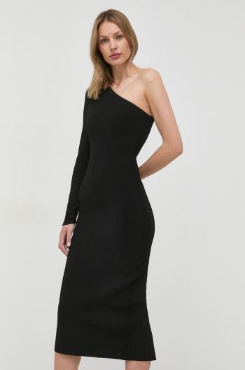 Šaty Victoria Beckham černá barva, midi