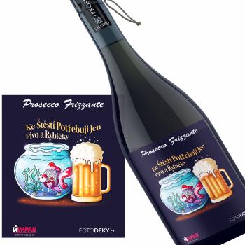 Víno Štěstí = Pivo + rybičky (Druh Vína: Prosecco)