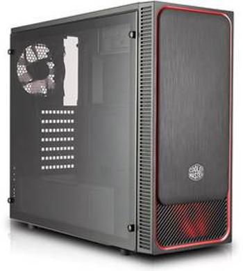 PC skříň midi tower Cooler Master Masterbox E500L Win, černá, červená