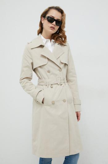 Trench kabát Guess dámský, béžová barva, přechodný