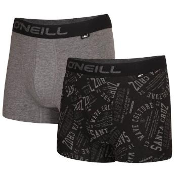 O'Neill BOXER ROUND LOGO&PLAIN 2-PACK Pánské boxerky, tmavě šedá, velikost S